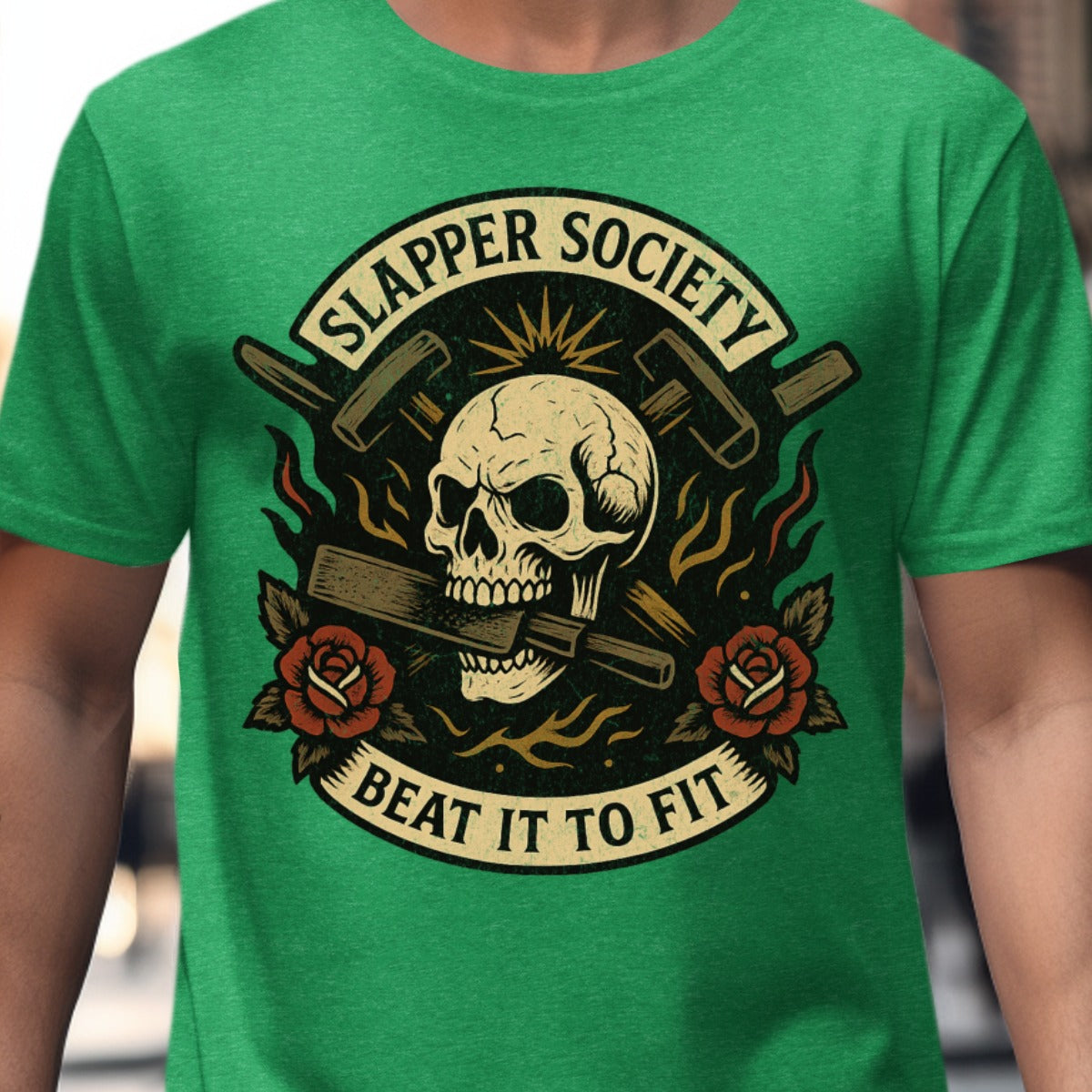 Slapper Society Beat It To Fit Skull T-shirt product