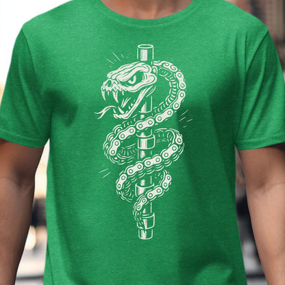 Fierce Snake Wrapped Around Pole Printed Shirt product type