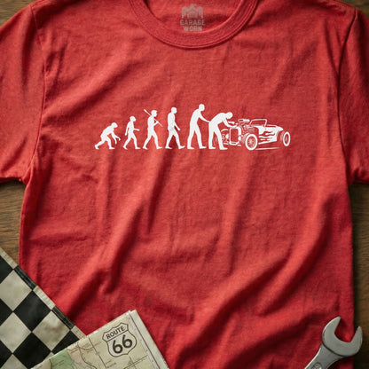 Evolution of Man Classic Car Graphic T-Shirt product