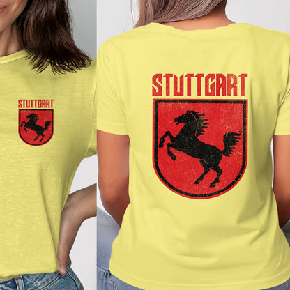 Stuttgart Horse Emblem Yellow Short Sleeve Shirt product