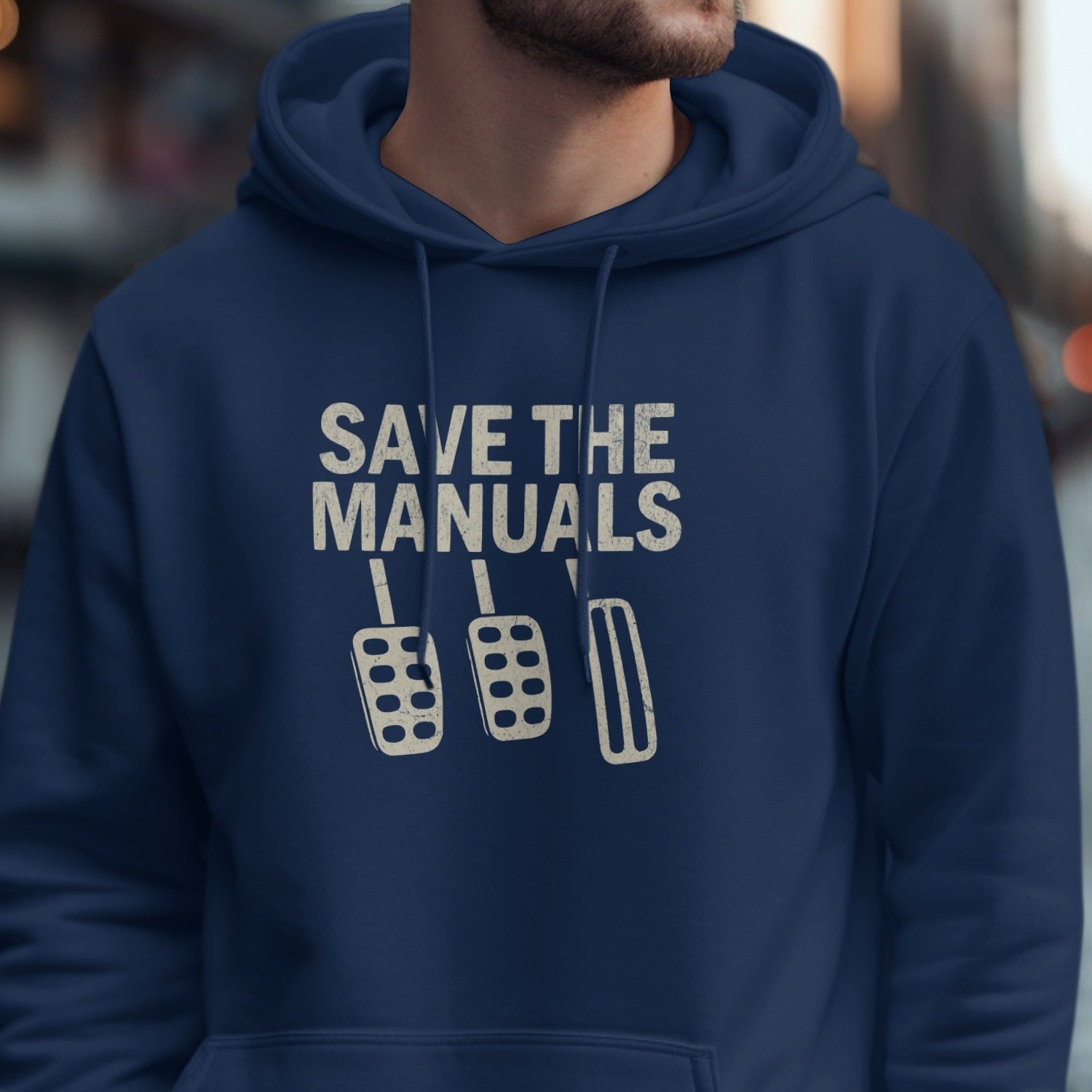 Save the Manuals Hoodie Perfect for Car Lovers