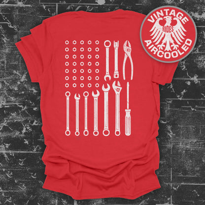 Vintage Aircooled Rides American Flag Tee Shirt