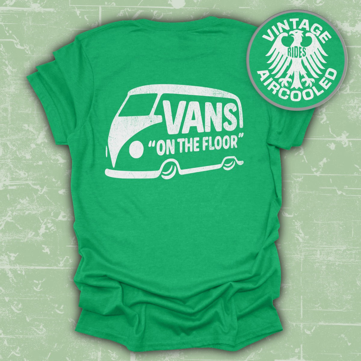 Vintage Rides Aircooled VANS On the Floor T-shirt product type