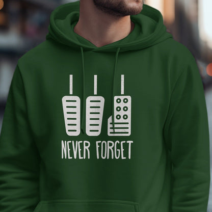 Never Forget Design Hoodie for Retro Technology Fans