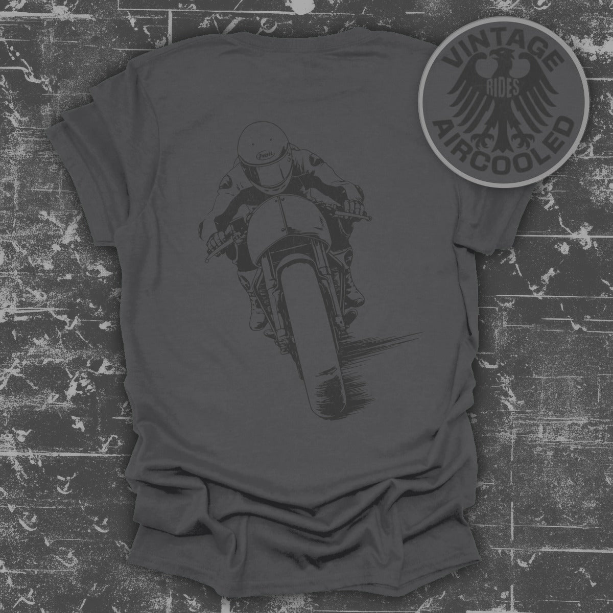 Vintage Rides Aircooled Motorcycle Rider T-Shirt product type