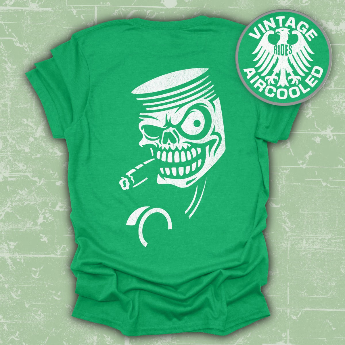 Vintage Rides Aircooled Skull Design T-shirt product type
