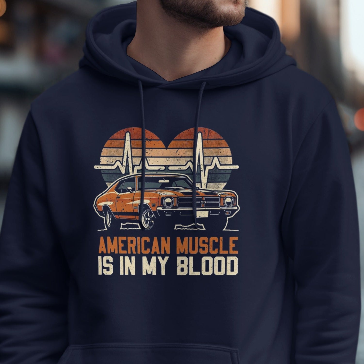 American Muscle Is In My Blood Car Hoodie Product