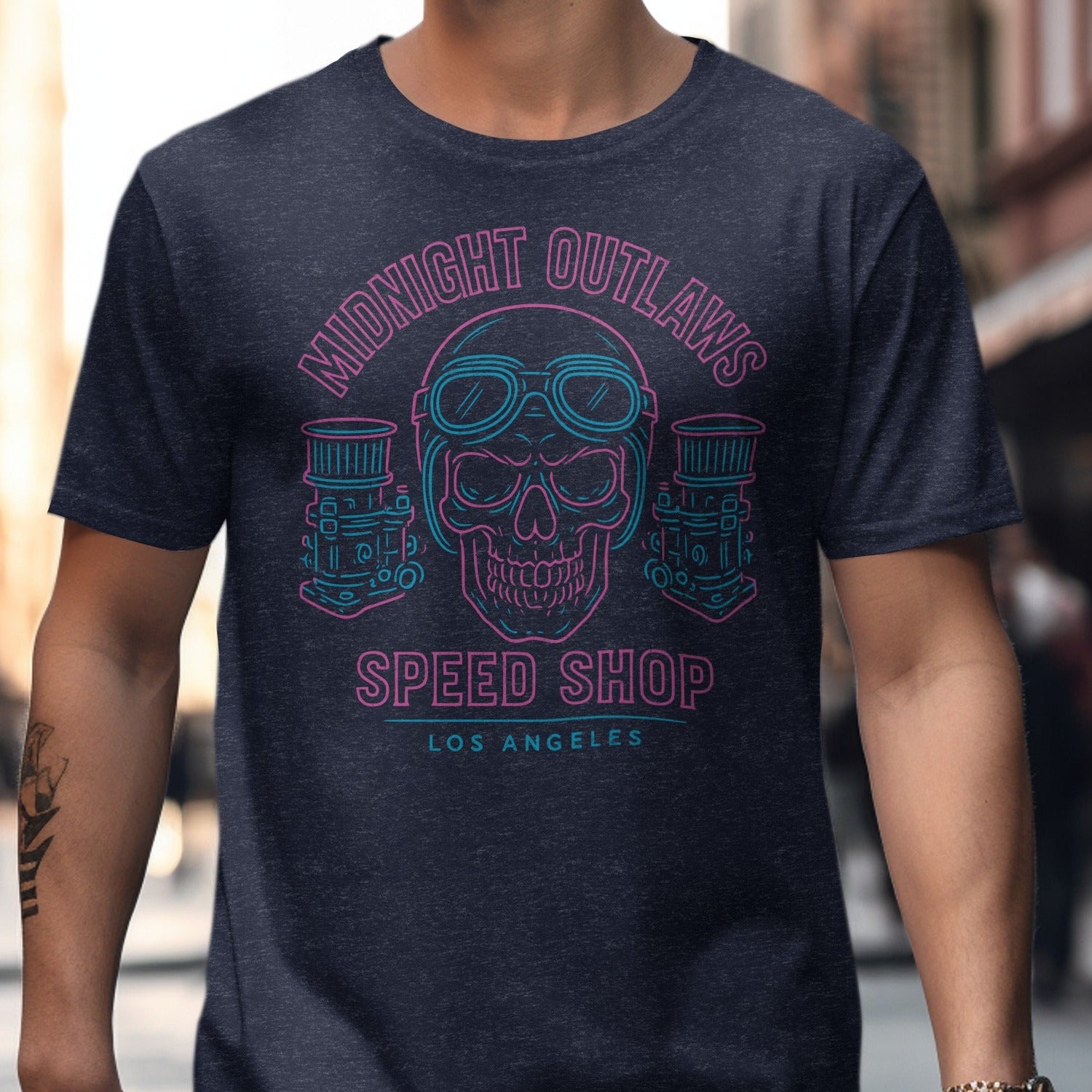 Midnight Outlaws Speed Shop Los Angeles T-shirt product type