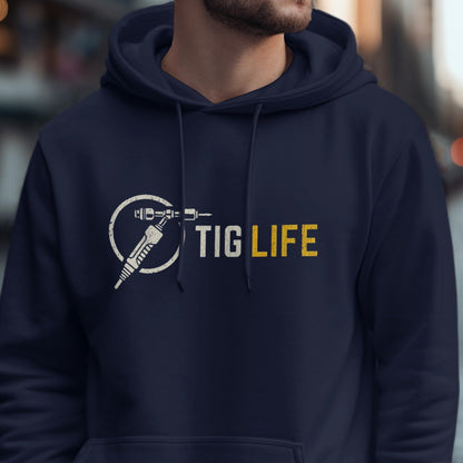 TIG Life Graphic Hoodie with Welding Design