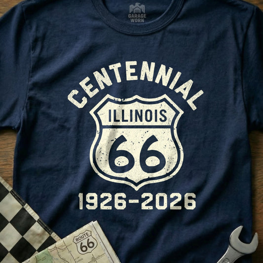 Centennial Illinois Route 66 1926-2026 t-shirt.