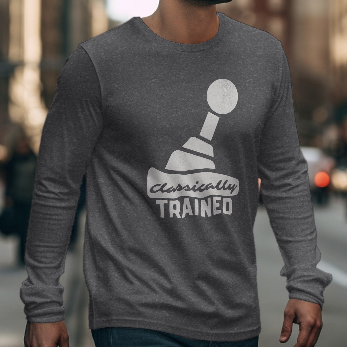 Classically Trained Long Sleeve Shirt for Chess Lovers