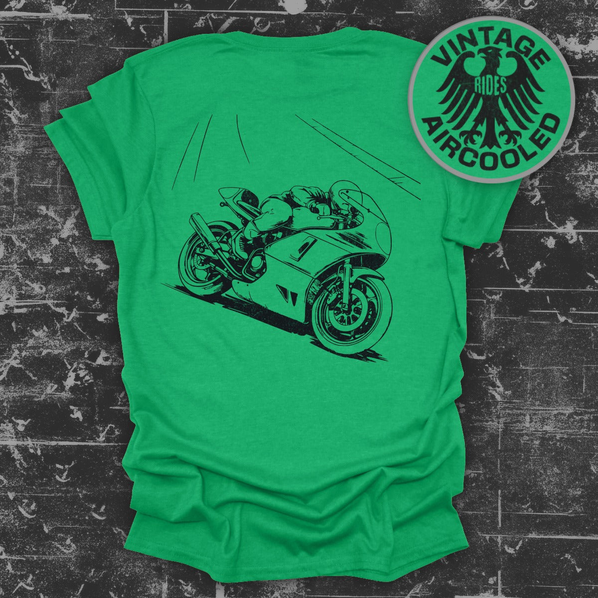 Vintage Rides Aircooled Motorbike Graphic Shirt product