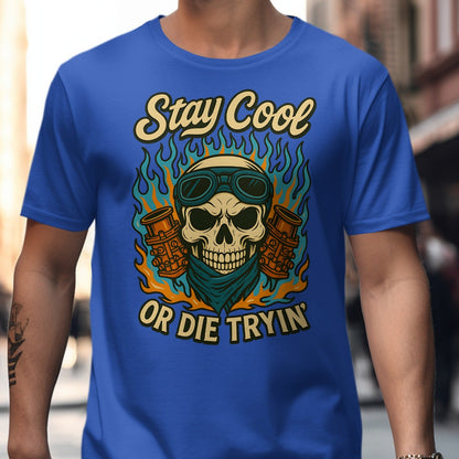 Stay Cool or Die Tryin Skull Graphic T-shirt product
