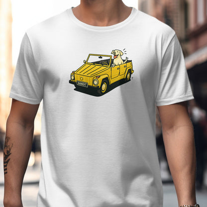 Yellow Car with Dog Graphic T-Shirt product type
