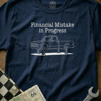 Financial Mistake in Progress Car Graphic Shirt