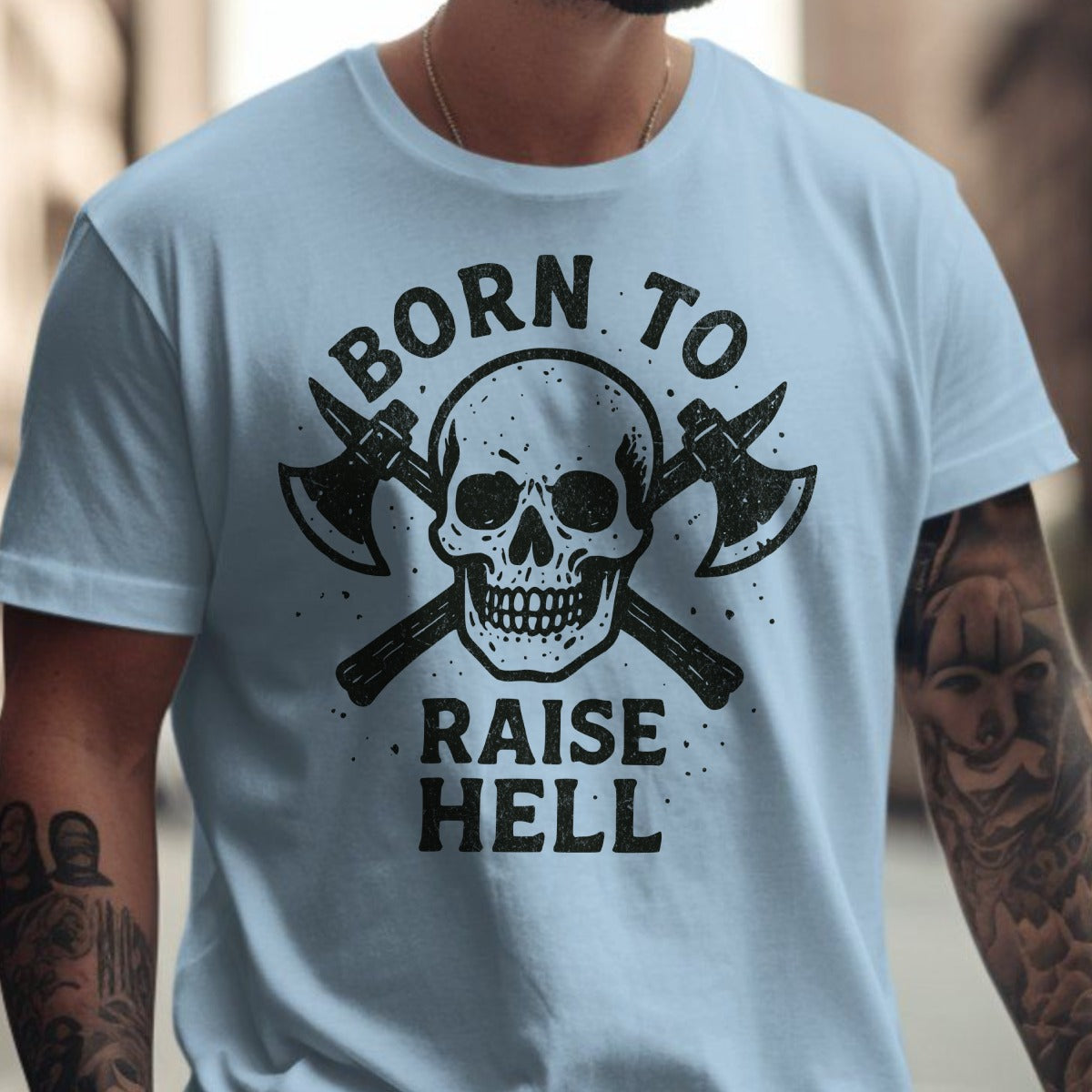 Born to Raise Hell Skull Graphic Tee product
