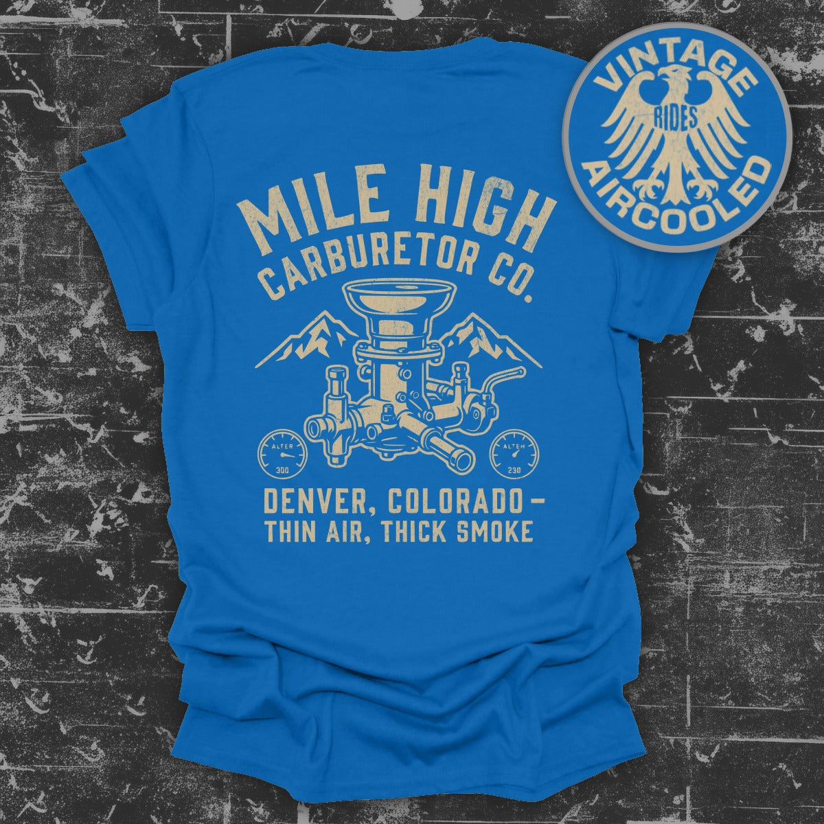 Mile High Carburetor Co Denver Thin Air Thick Smoke Shirt