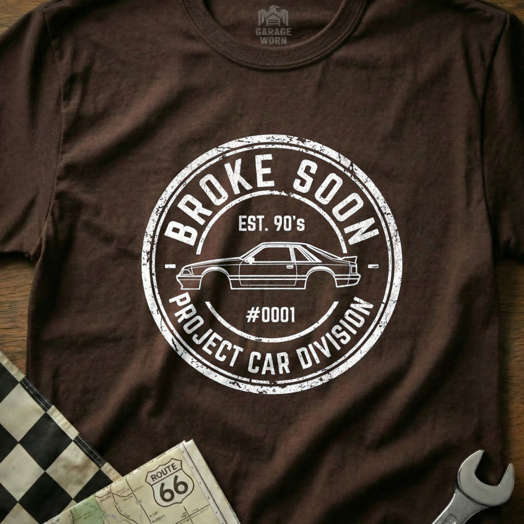Broke Soon Project Car Division Est. 90's Graphic Tee