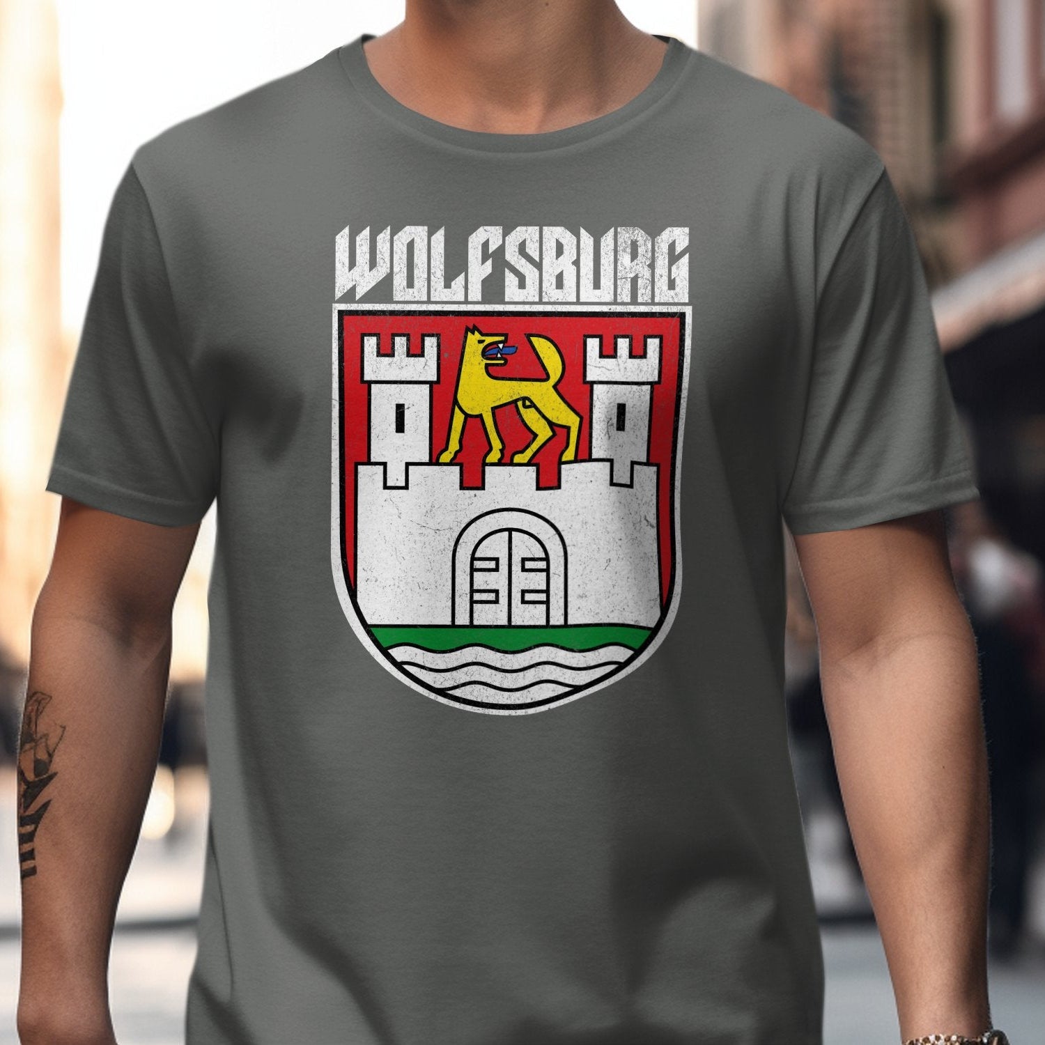Wolfsburg Castle Emblem Graphic Print Shirt product