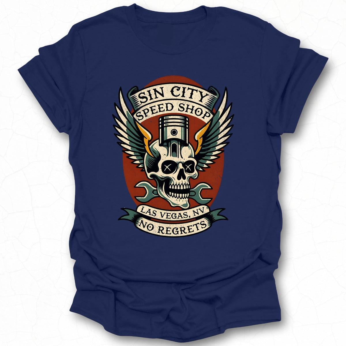Sin City Speed Shop Las Vegas No Regrets T-Shirt