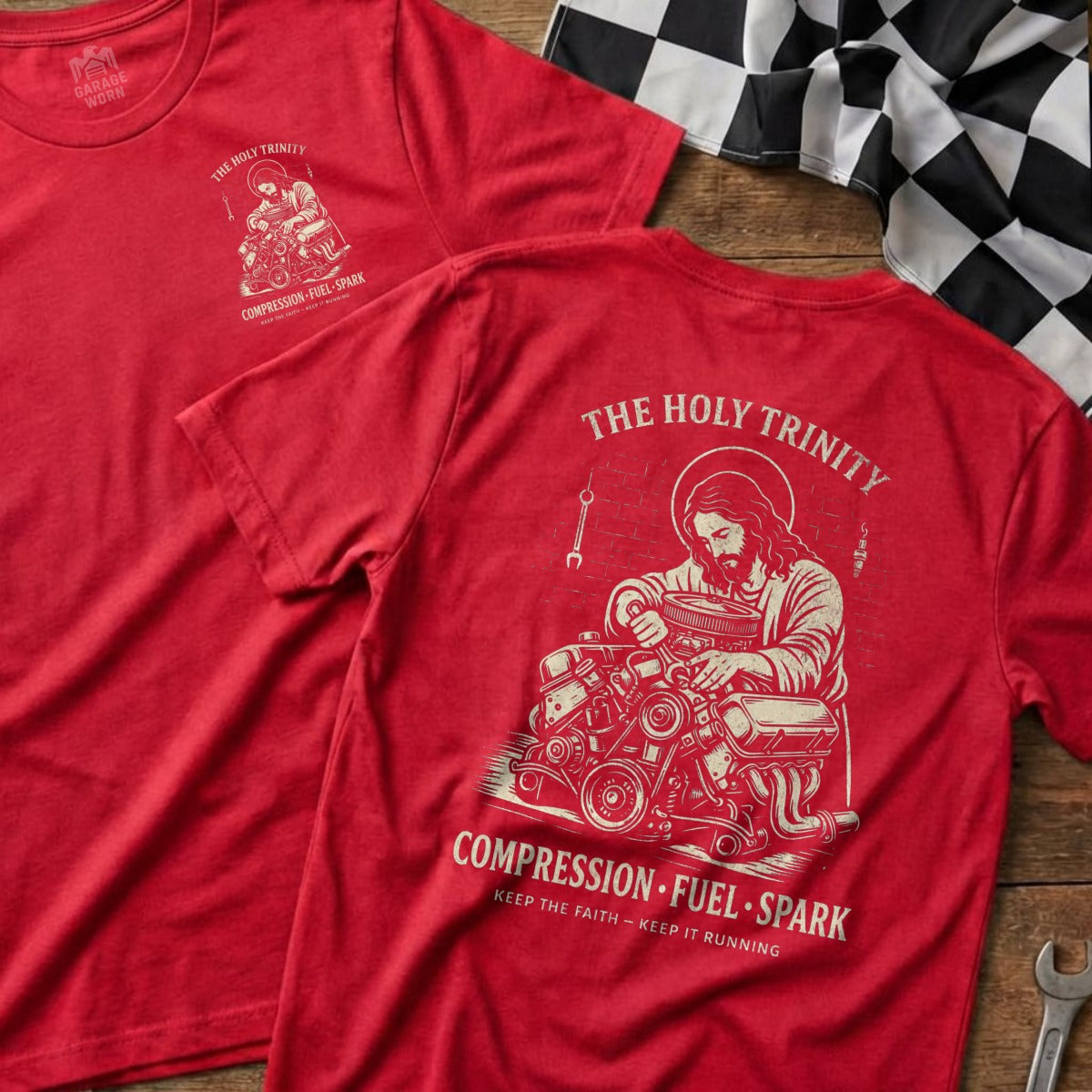 The Holy Trinity Compression Fuel Spark product type
Holy Trinity
Compression
Fuel
Spark
Engine Repair
Mechanic Theme
Automotive Art
Car Enthusiast
Jesus Design
Faith Inspired
Garage Worn
Keep The Faith
Keep It Running
Hot Rod Culture
Vintage Mechanic
Retro Auto
Workshop Style
Spiritual Mechanic
Classic Engine
V8 Engine