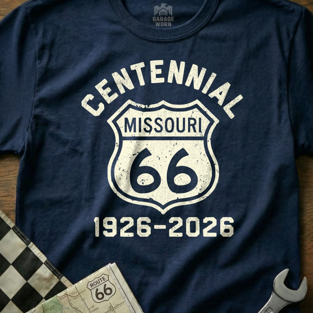 Centennial Missouri Route 66 1926-2026 t-shirt.