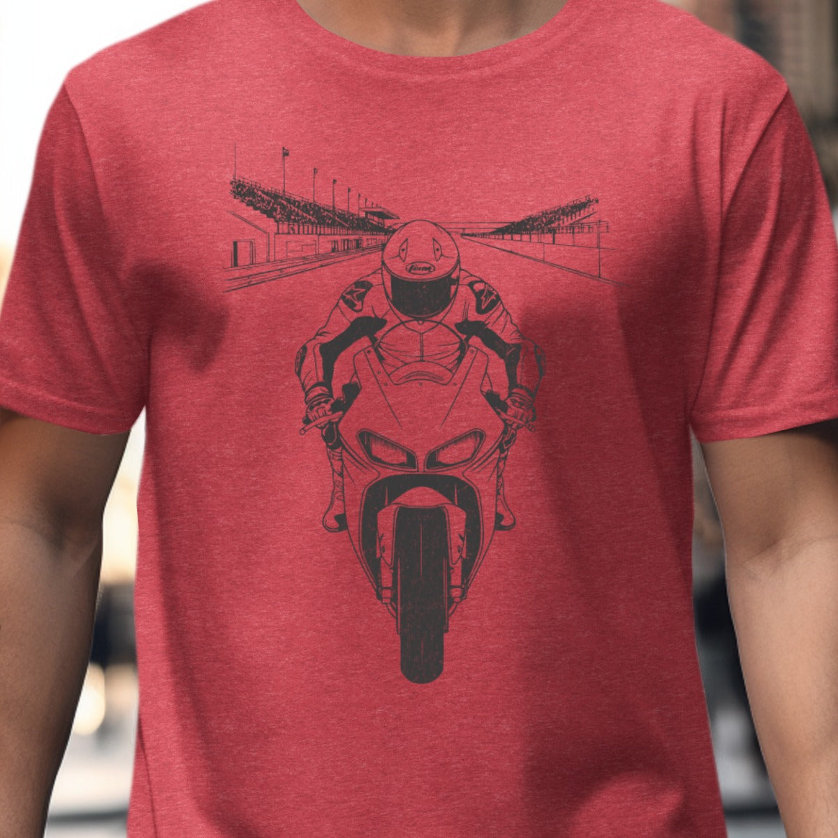 Speeding Motorcycle Racer Graphic T-Shirt product