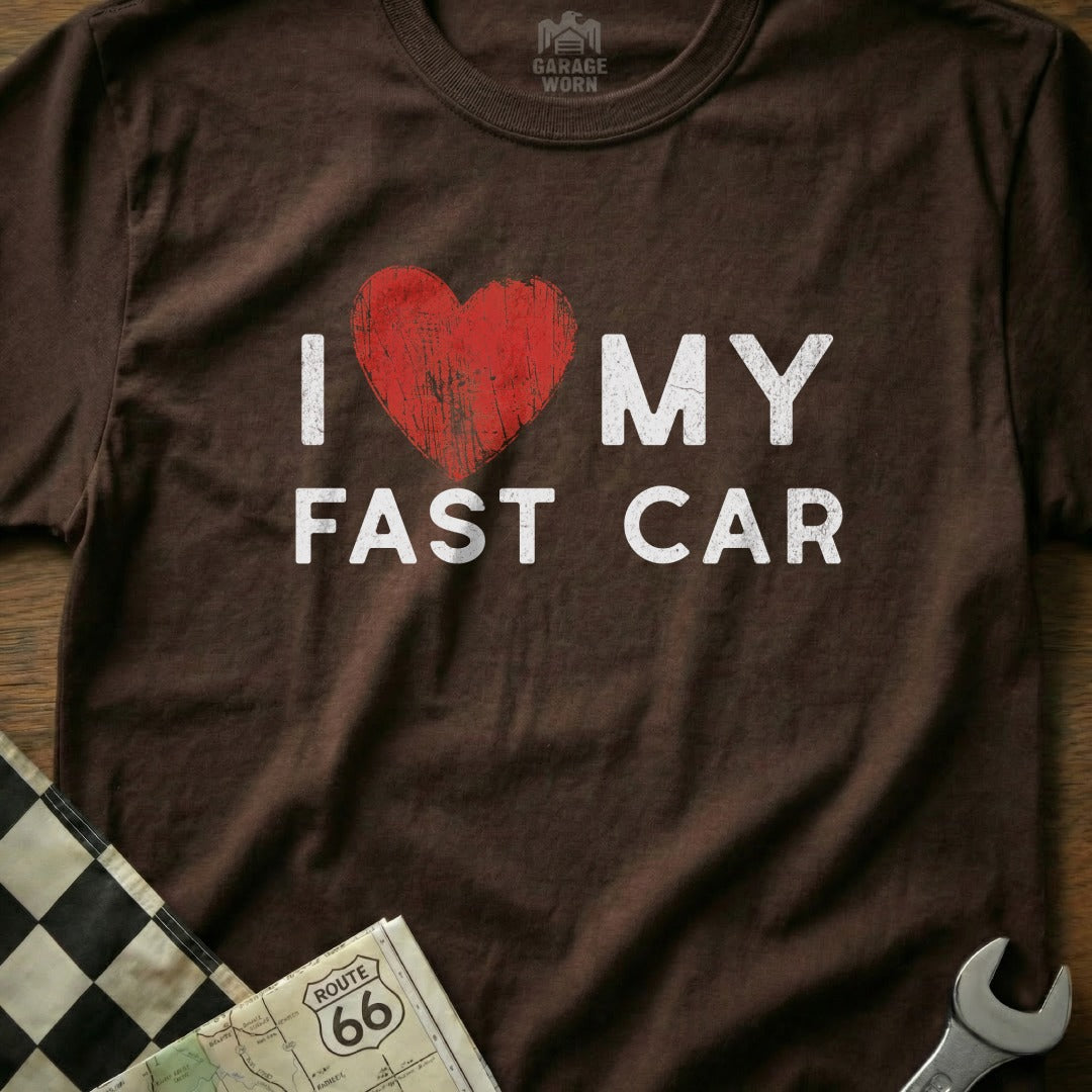 I Love My Fast Car Graphic T-Shirt
