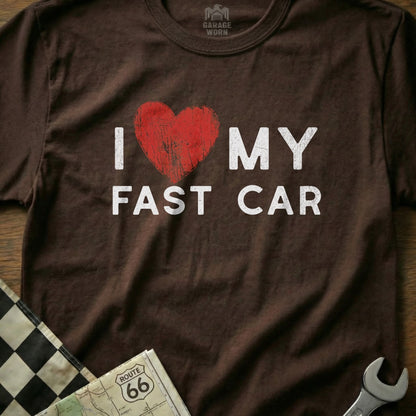 I Love My Fast Car Graphic T-Shirt