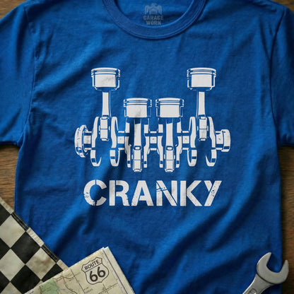 Cranky Engine Piston Crankshaft Graphic T-shirt