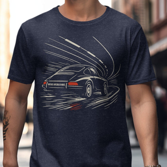 Racing Car Graphic on Black Tee Shirt product type