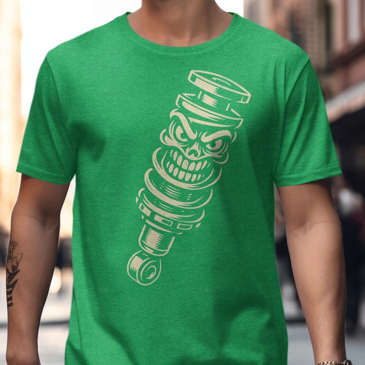 Stylish Green Shirt with Unique Graphic Tee product type