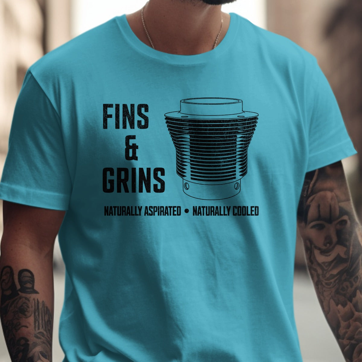 Fins and Grins Naturally Aspirated Cooled T-Shirt