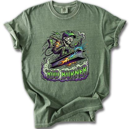 Rod Burner Skeleton Welding Graphic T-Shirt