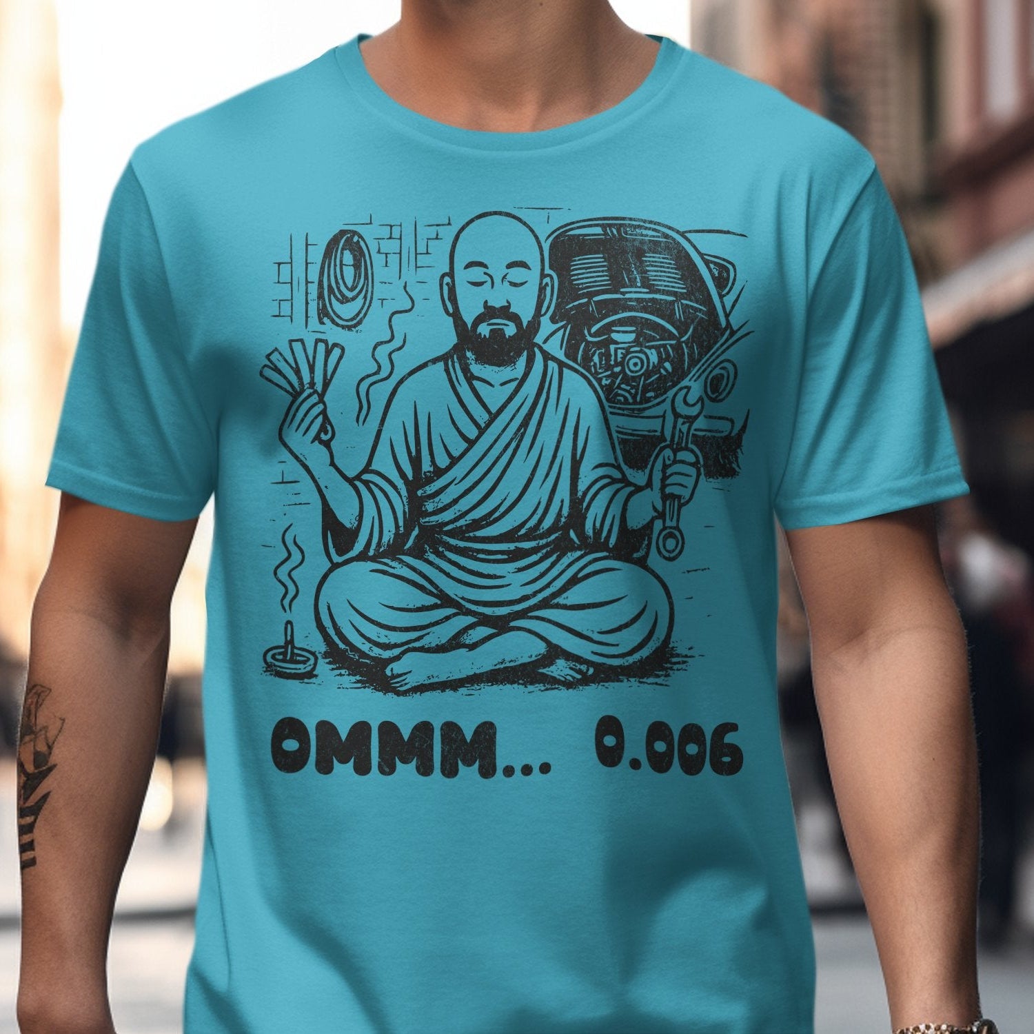 Meditative Print OM Sci-fi Themed T-Shirt product type