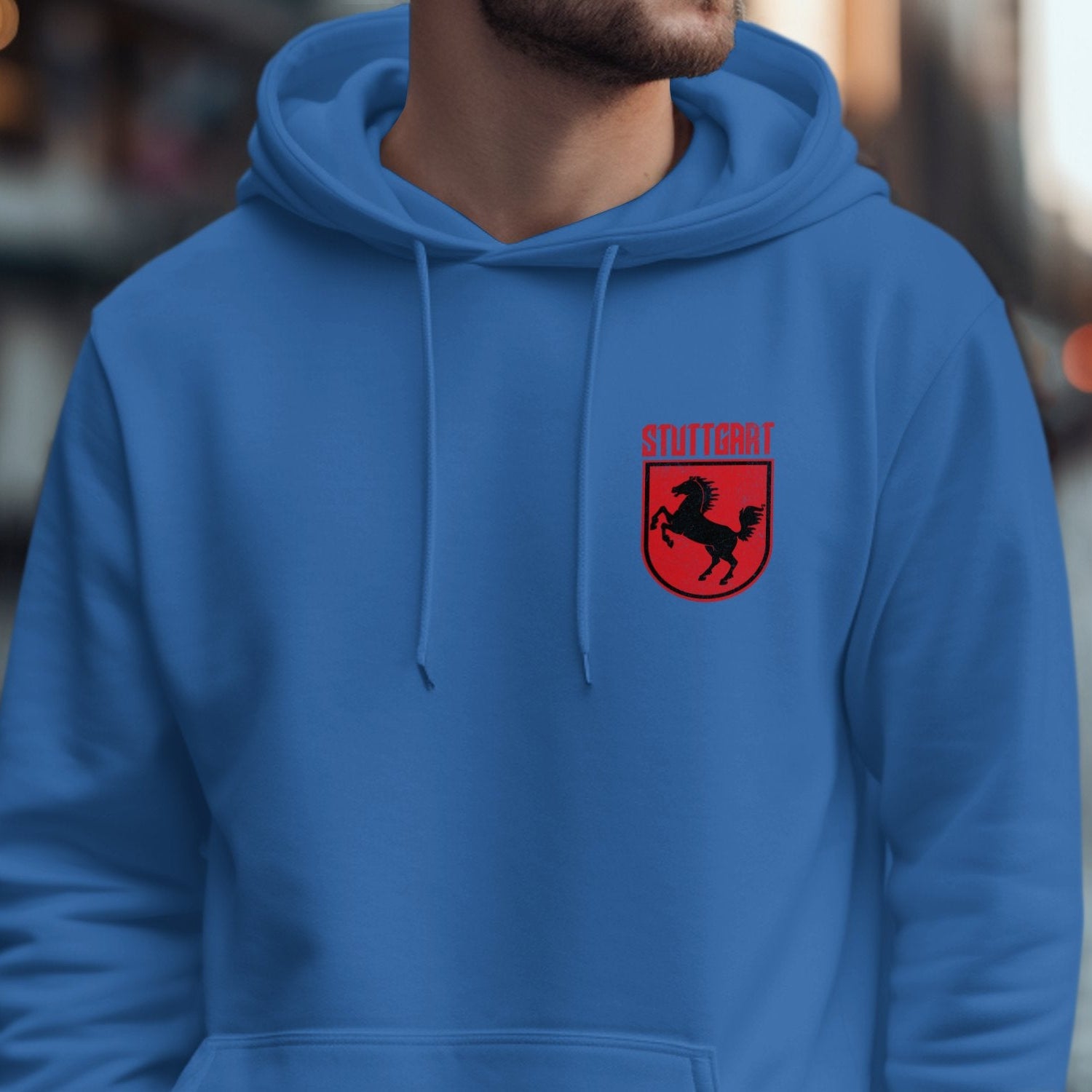 Comfortable Stylish Blue Hoodie with Unique Design product type