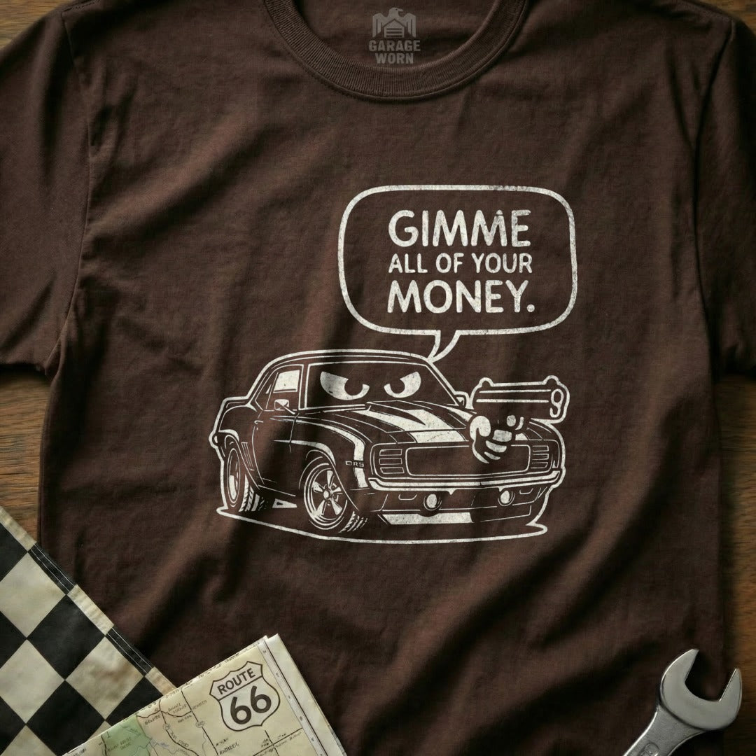 Gimme All Of Your Money Car Graphic T-Shirt product