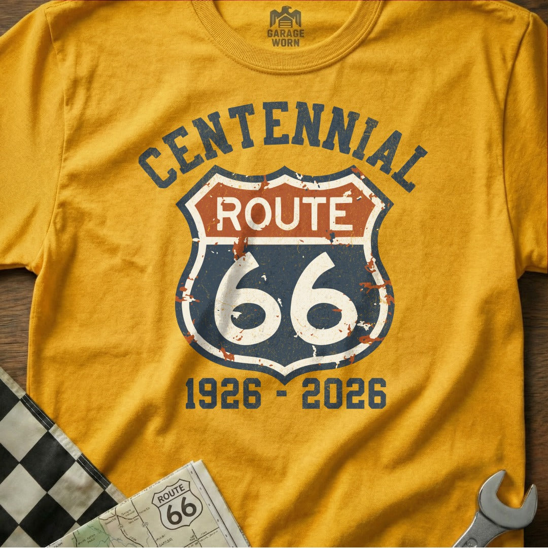 Centennial Route 66 shirt, 1926-2026.