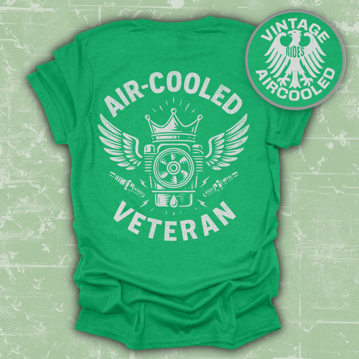 Air-Cooled Veteran T-shirt with Vintage Rides product type