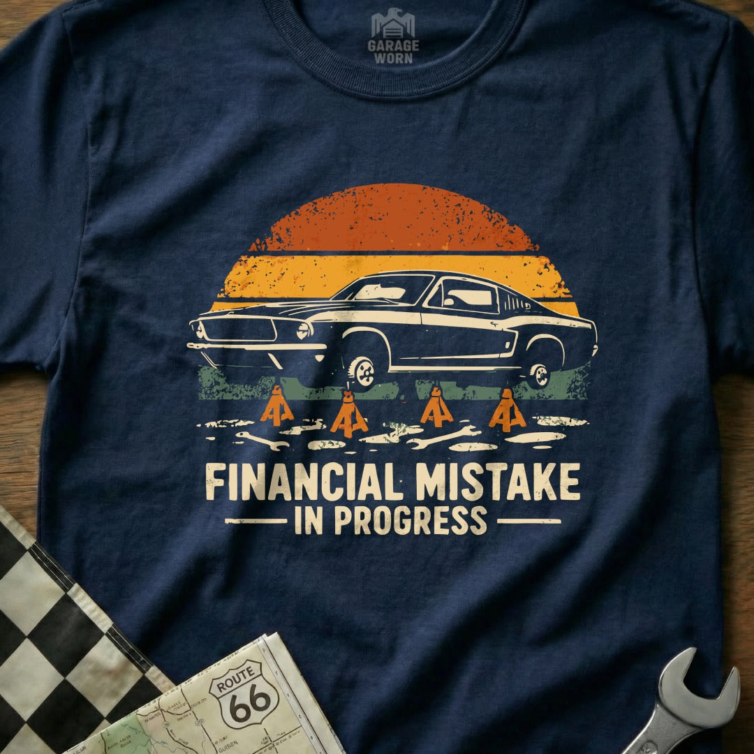 Financial Mistake In Progress Car Graphic Shirt