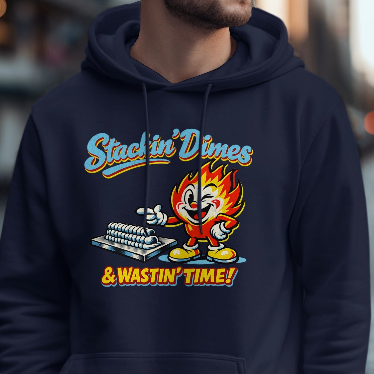 Stacking Dimes and Wasting Time Hoodie for Streetwear Fans
