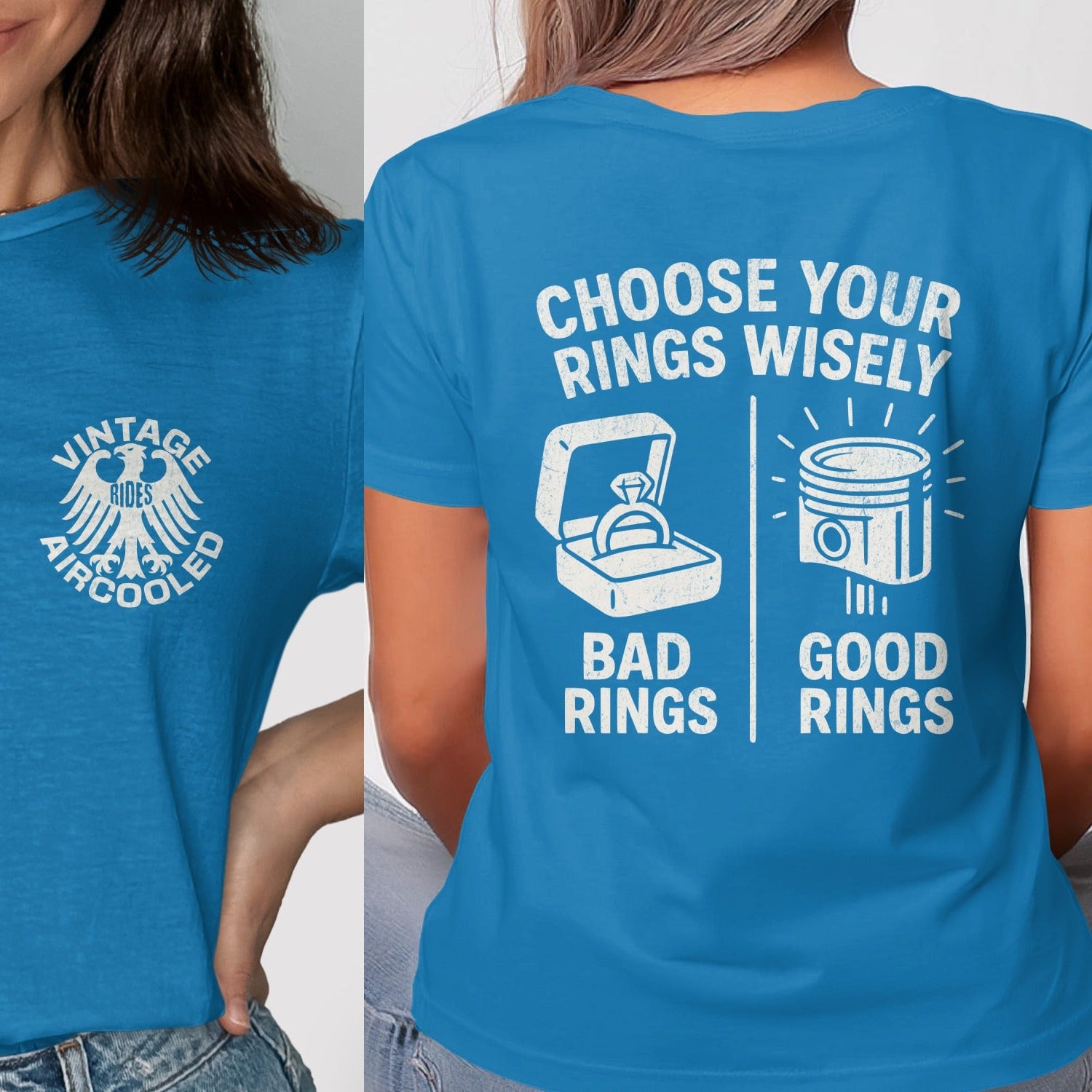 Vintage Aircooled Choose Your Rings Wisely Tee product