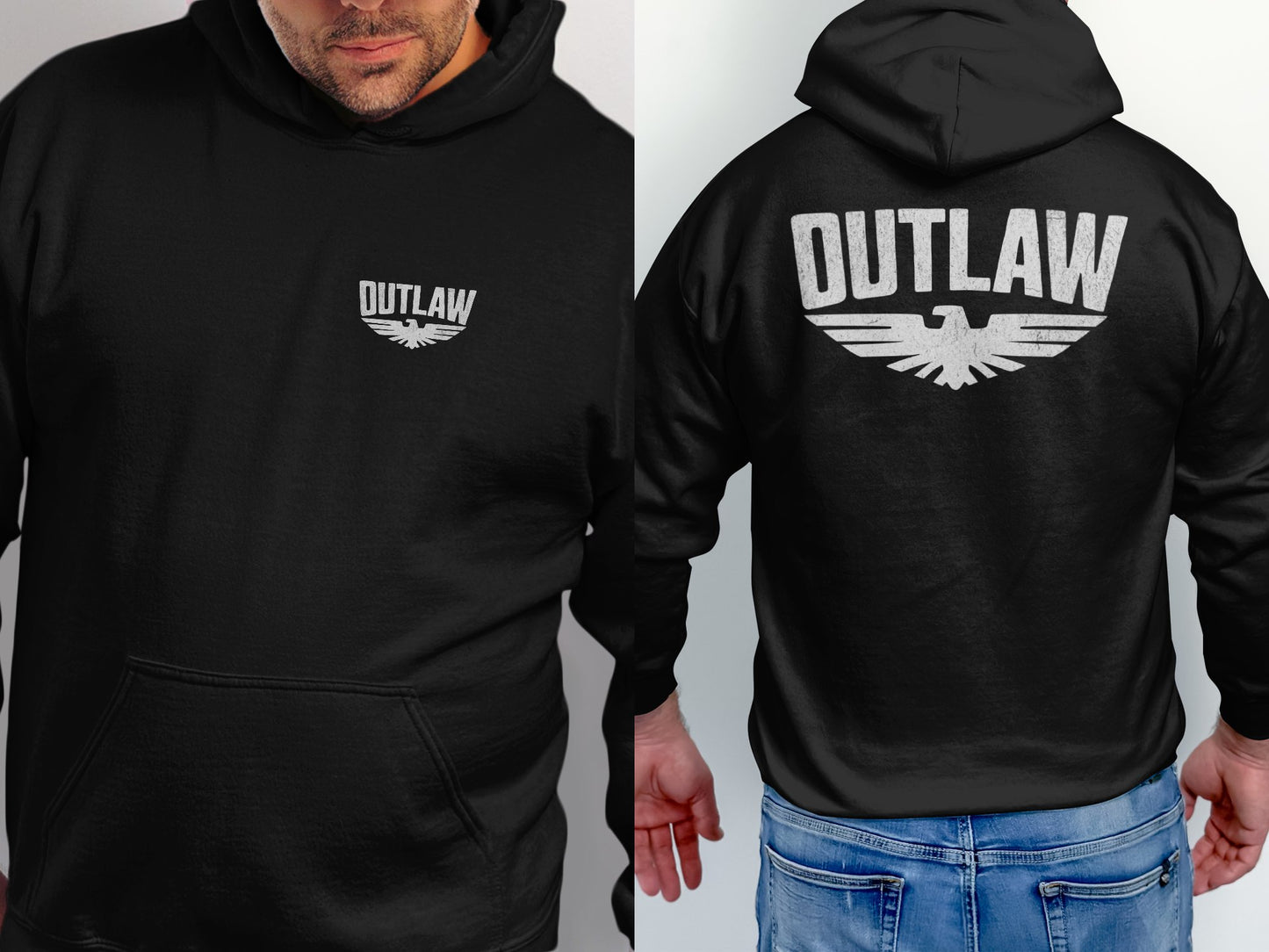 Outlaw Graphic Black Hoodie Sweatshirt product