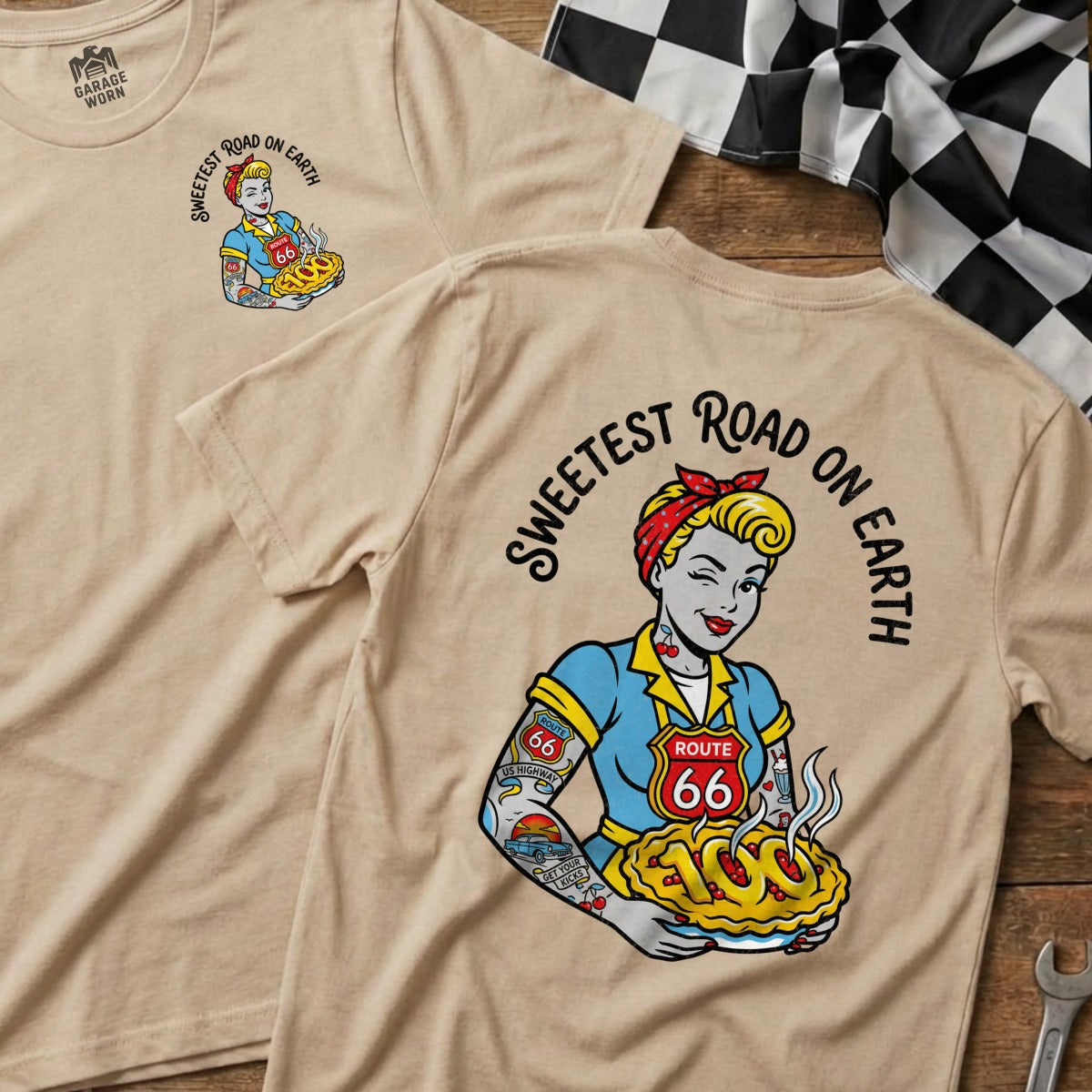 SWEETEST ROAD ON EARTH Pinup Route 66 Pie Lady product type