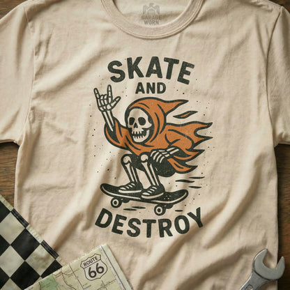 Skate and Destroy Skeleton Skater Graphic product