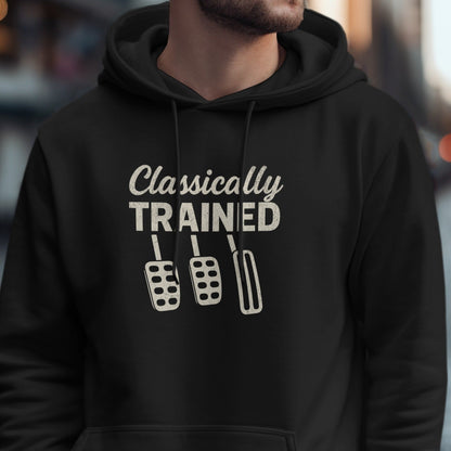 Classically Trained Black Graphical Hoodie