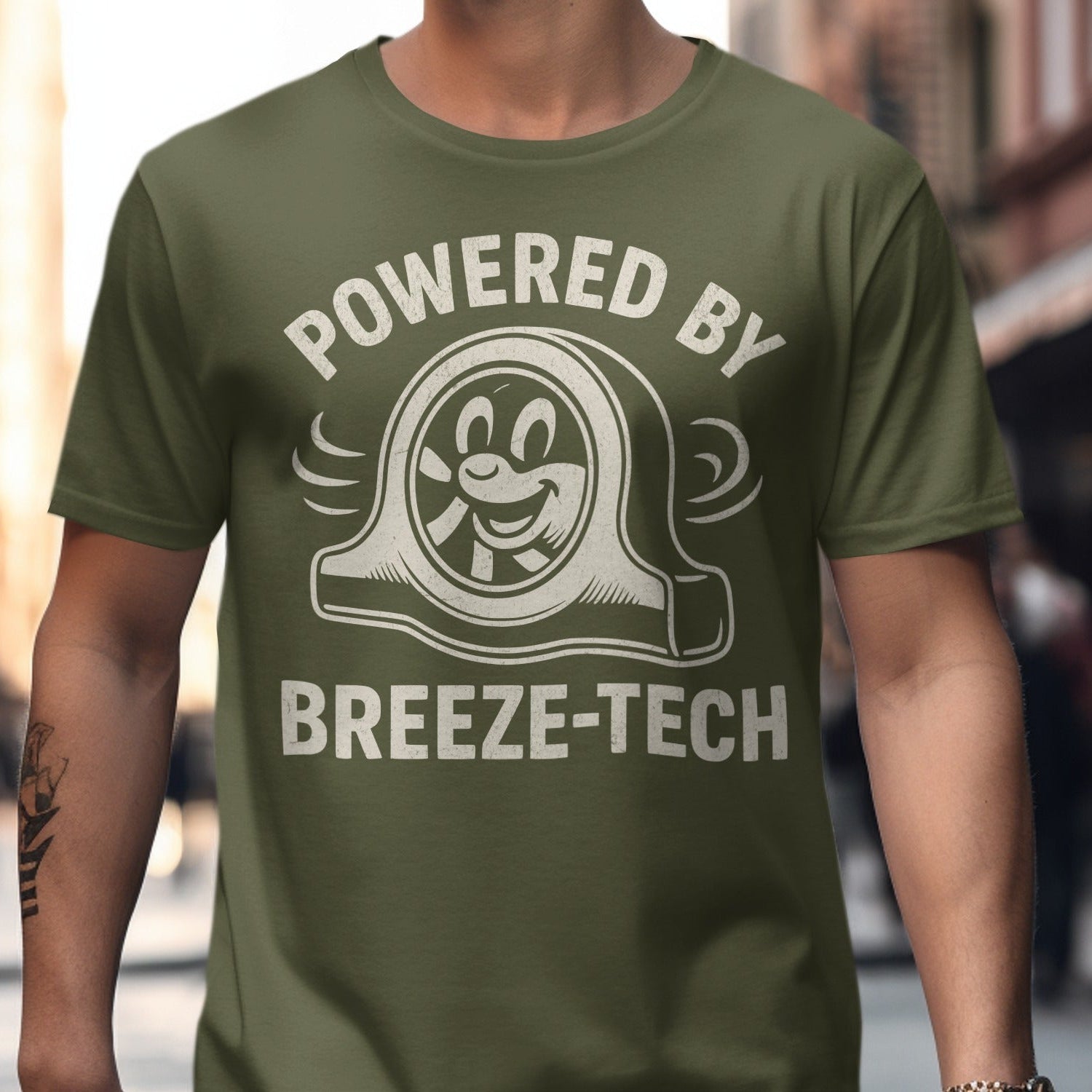 Powered by Breeze-Tech Casual T-Shirt product type