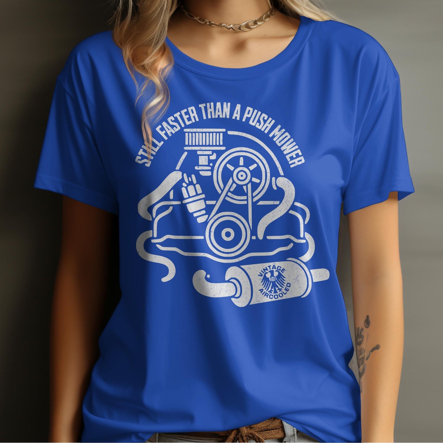 Still Faster Than A Push Mower Graphic T-shirt product