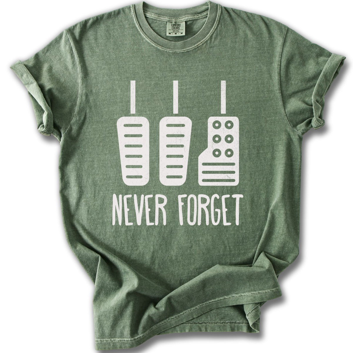 Never Forget Graphic Tee Car Pedals T-shirt