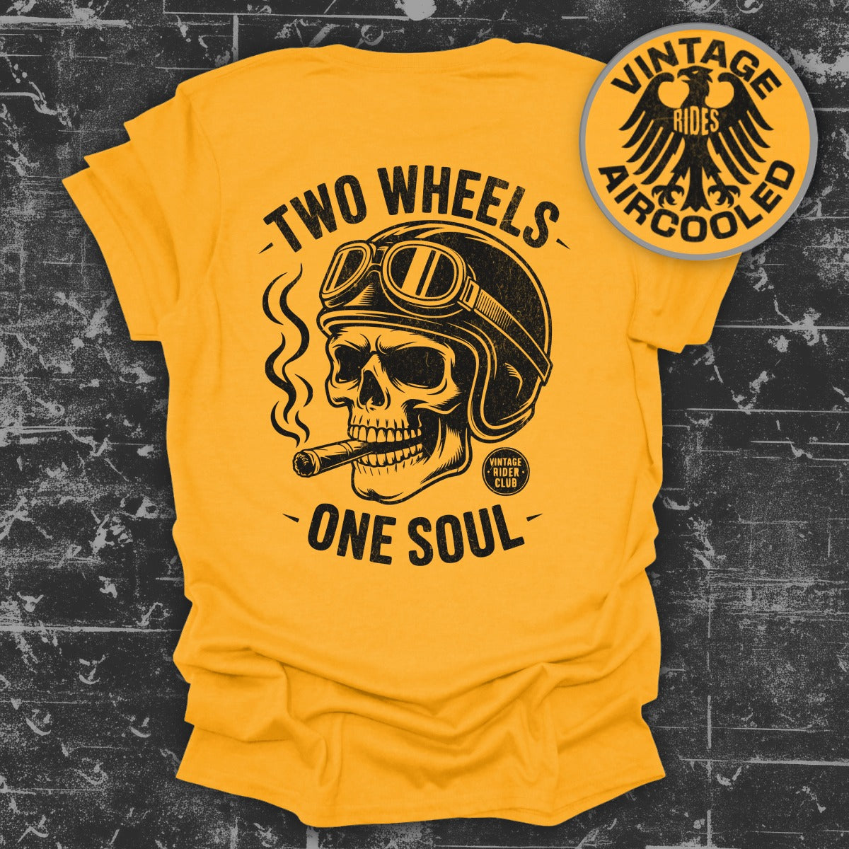 Two Wheels One Soul Vintage Rides Motorcycle T-shirt